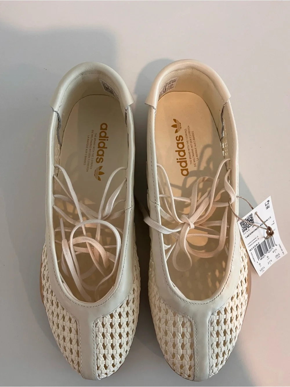 NWT / adidas Women’s Taekwondo Cream Woven Ballet Flats